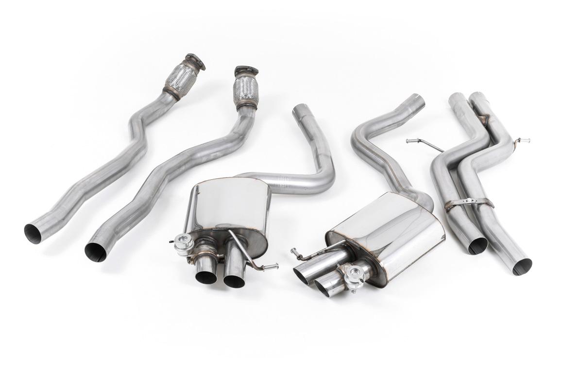 Milltek | Audi RS5 B8 | Sportabgasanlage – Audi RS5 B8 Coupe - Non-Resonated (Louder) Cat-Back Exhaust System (U.S Spec)  - Uses OE Trims