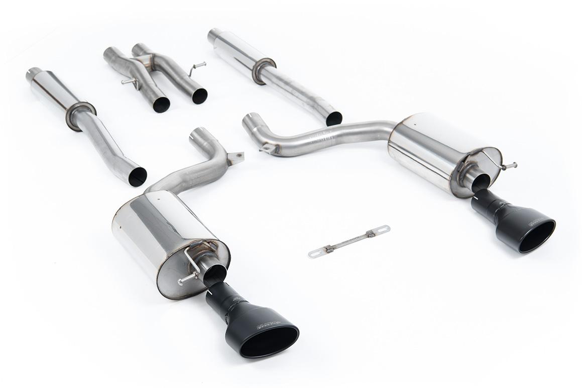 Milltek | Audi RS6 C6 | Sportabgasanlage – Audi RS6 C6 - Resonated (Quieter) Cat-Back Exhaust System with Ceramic-coated Black Satin Dual-Oval Trims
