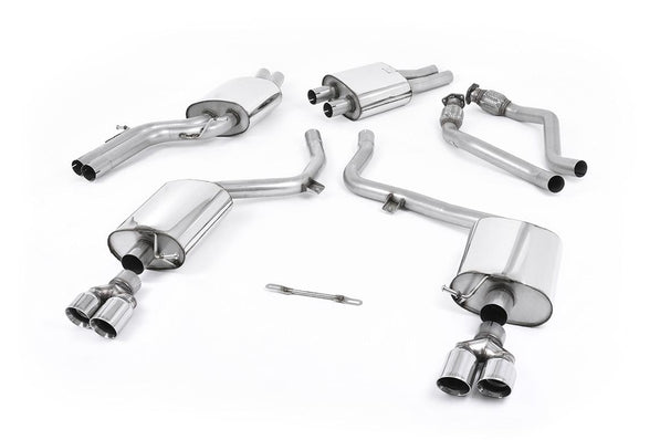 Milltek | Audi S5 B8 Sportback | Sportabgasanlage – Audi S4 V6/S5 3.0 B8 Sportback - Resonated (Quieter) Cat-Back Exhaust System with Quad Polished Trims