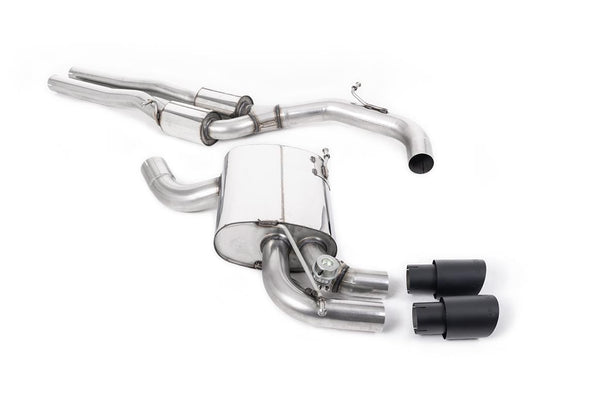 Milltek | Audi RS3 8P | Sportabgasanlage – Audi RS3 8P Sportback S Tronic - Cat-Back Exhaust System with Cerakote Black Trims